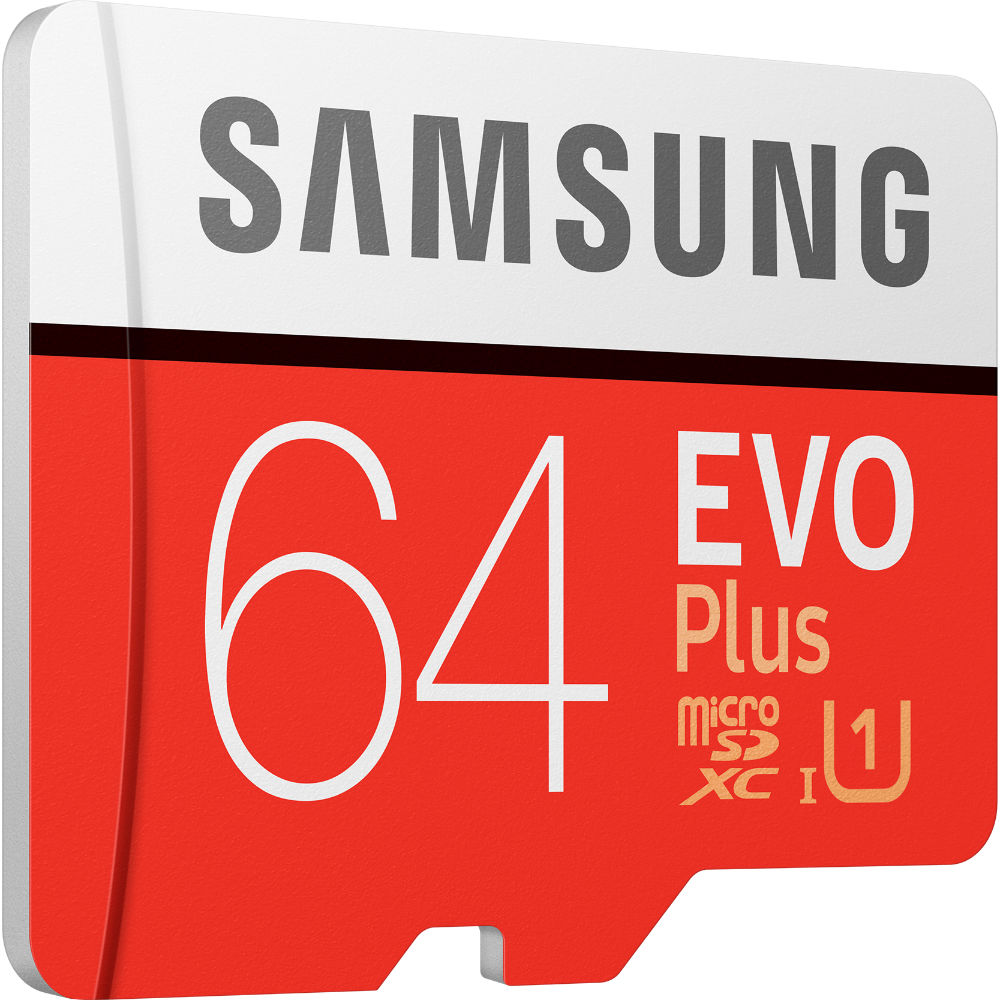 Карта пам'яті SAMSUNG microSDXC 64GB PLUS EVO UHS-I U1 (MB-MC64HA/RU) Об'єм пам'яті 64 Гб