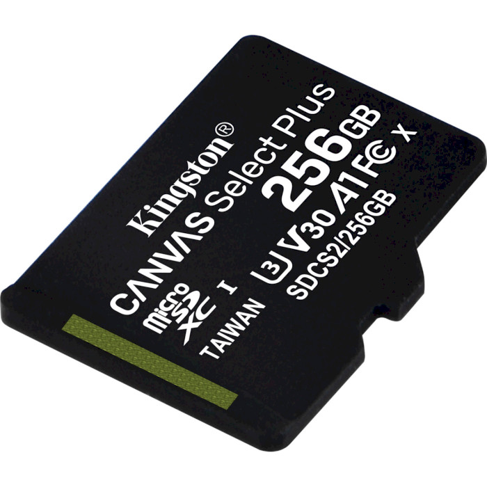 Карта пам'яті KINGSTON microSDXC 256GB Class 10 UHS-I (SDCS2/256GBSP) Тип карти micro-SDXC