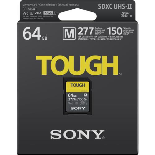 Карта пам'яті SONY 64 GB SDXC C10 UHS-II U3 V60 Tough (SFM64T.SYM) Тип карти SDXC