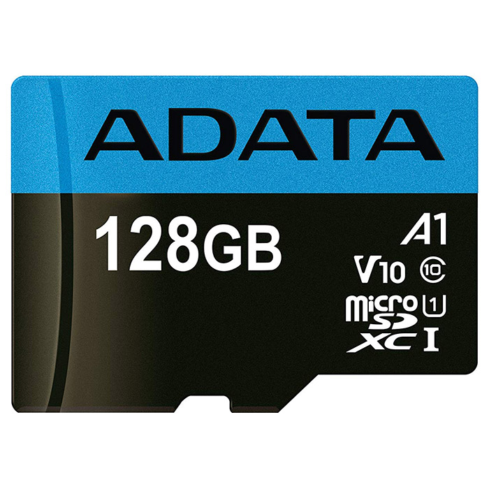 Карта пам'яті ADATA 128GB microSDXC C10 UHS-I A1 + SD (AUSDX128GUICL10A1-RA1) Тип карти micro-SDXC