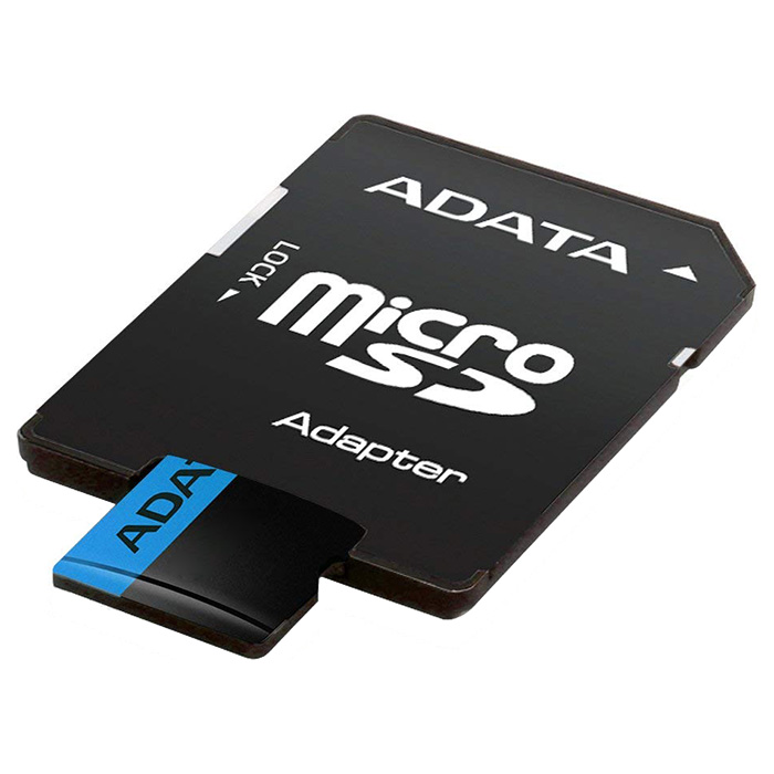 Карта пам'яті ADATA microSDHC 32GB C10 UHS-I A1 + SD Об'єм пам'яті 32 Гб