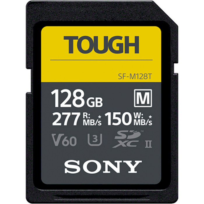 Карта памяти SONY 128GB SDXC C10 UHS-II U3 V60 R277/W150MB/s Tough (SFM128T.SYM)