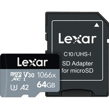 Карта пам'яті LEXAR microSDHC/microSDXC 64 GB Professional 1066x UHS-I (LMS1066064G-BNANG)