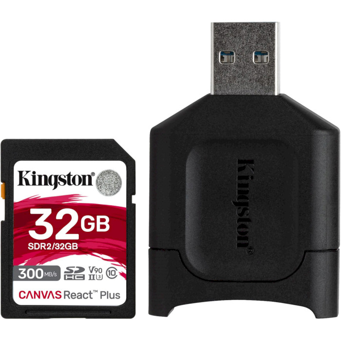 Карта памяти kingston canvas react plus microsd