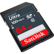 Карта памяти SANDISK 64GB SDXC C10 UHS-I Ultra Lite (SDSDUNR-064G-GN3IN)