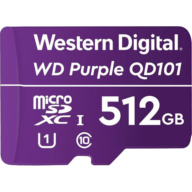 

Карта памяти WD Purple 512GB microSDXC UHS-I (WDD512G1P0C), 512GB microSDXC UHS-I Purple QD101 (WDD512G1P0C)