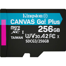 Карта памяти KINGSTON MicroSDXC 256GB Canvas Go! Plus Class 10 UHS-I U3 V30 A2 (SDCG3/256GBSP)