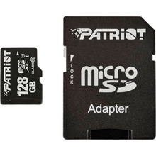 Карта памяти Patriot microSDXC 128GB Class 10 UHS-I LX + SD адаптер (PSF128GMCSDXC10)