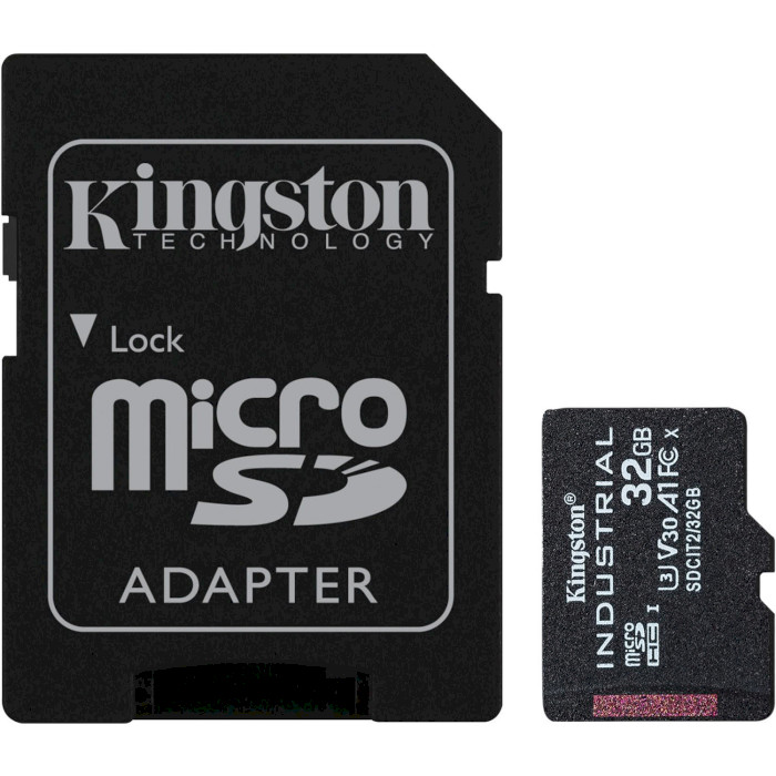 карта памяти KINGSTON microSDHC 32GB Industrial pSLC C10 A1 +ad