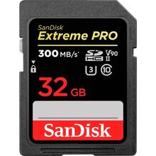 Карта памяти SanDisk Extreme PRO SDHC 32GB Class 10 UHS-II V90 (SDSDXDK-032G-GN4IN)