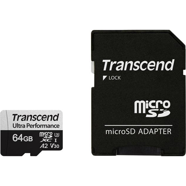 Карта памяти TRANSCEND microSDXC 340S 64GB UHS-I U3 A2 + ad (TS64GUSD340S) Тип карты micro-SDXC