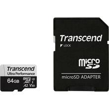 Карта памяти TRANSCEND microSDXC 340S 64GB UHS-I U3 A2 + ad (TS64GUSD340S)