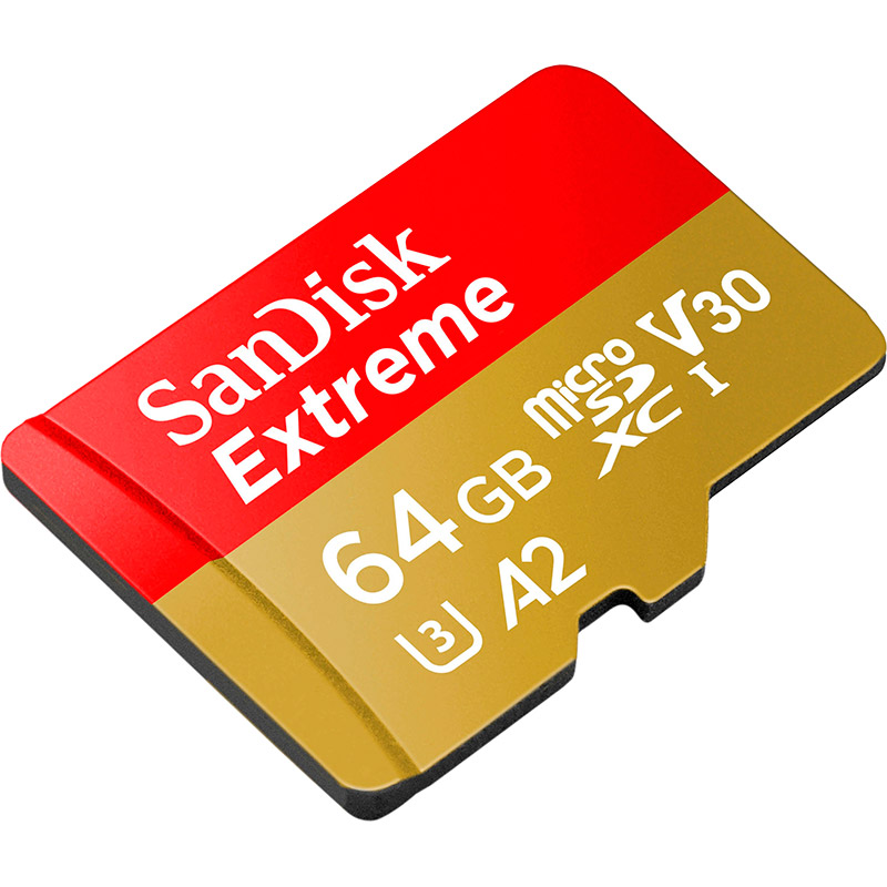 Карта пам'яті SANDISK micro-SDXC 64GB UHS-I U3 C10 Extreme V30 (SDSQXAH-064G-GN6MN) Тип карти micro-SDXC