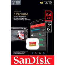 Карта пам'яті SANDISK micro-SDXC 64GB UHS-I U3 C10 Extreme V30 (SDSQXAH-064G-GN6MN)