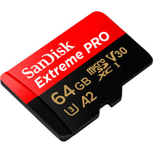 Карта пам'яті SANDISK micro-SDXC 64GB UHS-I U3 C10 Extreme Pro V30 + SD (SDSQXCU-064G-GN6MA)