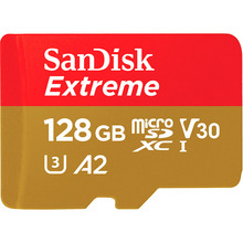 Карта памяти SANDISK micro-SDXC 128GB UHS-I U3 C10 Extreme V30 (SDSQXAA-128G-GN6MN)