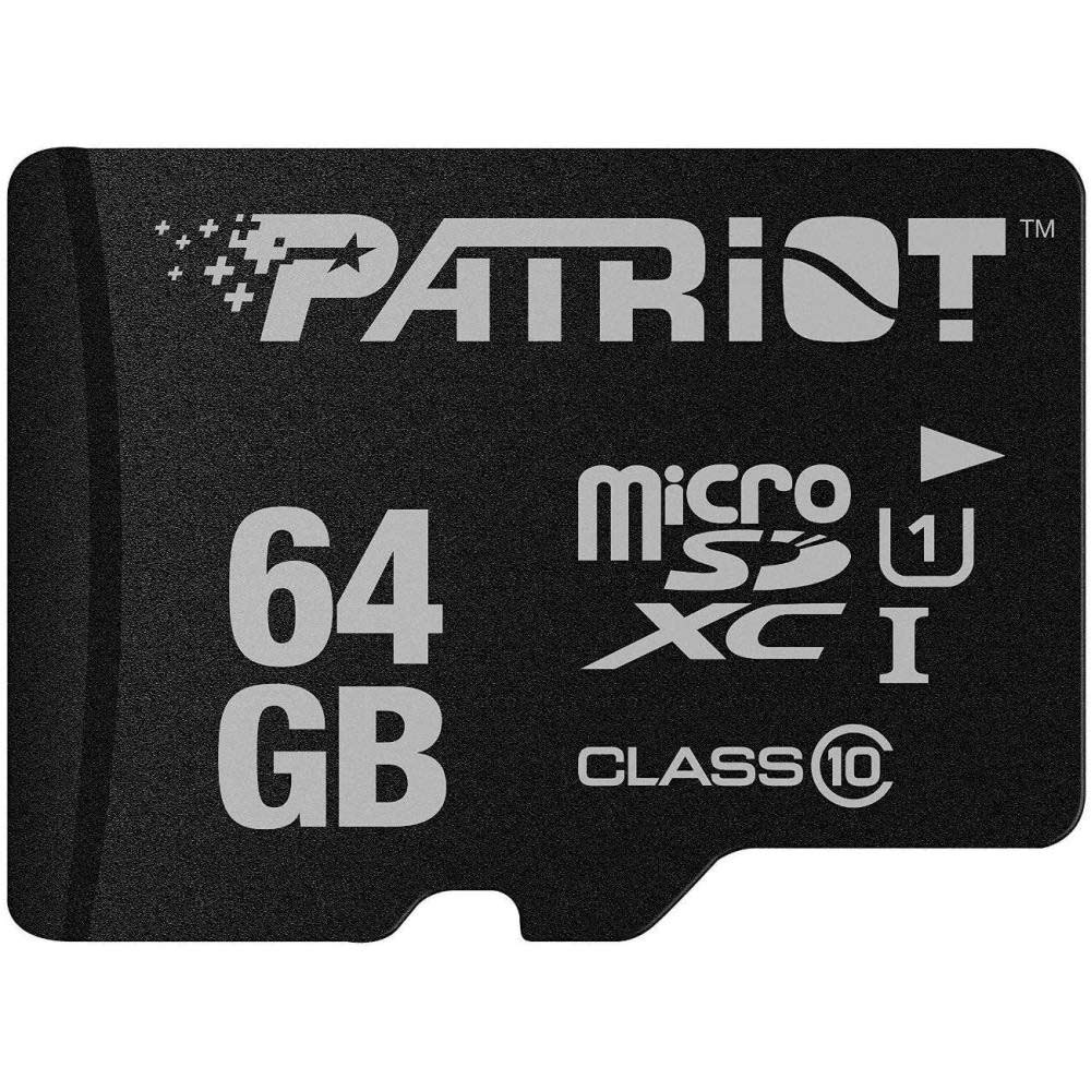 Карта памяти PATRIOT MicroSDHC 64GB LX UHS-I Class 10 (PSF64GMDC10)