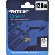 Карта пам'яті PATRIOT MicroSDHC 128GB LX UHS-I Class 10 (PSF128GMDC10)