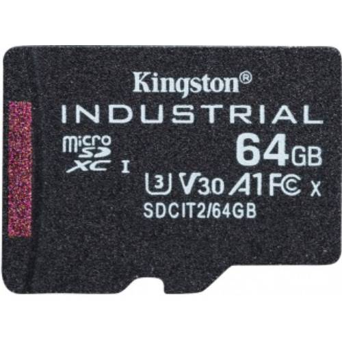 Карта пам'яті KINGSTON Industrial 64GB microSDXC C10 A1 (SDCIT2/64GBSP)