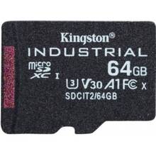 Карта памяти KINGSTON Industrial 64GB microSDXC C10 A1 (SDCIT2/64GBSP)