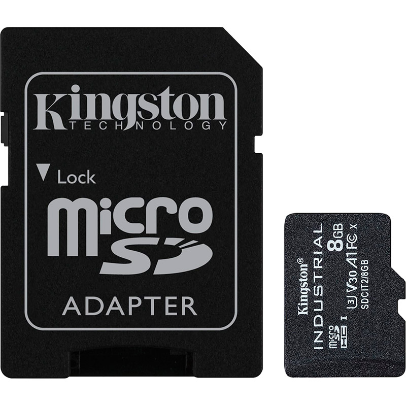Карта пам'яті KINGSTON micro-SDHC 8GB Industrial Class 10 (SDCIT2/8GB) Карта пам'яті KINGSTON micro-SDHC 8GB Industrial Class 10 (SDCIT2/8GB)