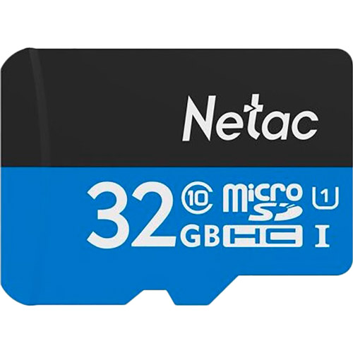 Карта памяти NETAC 32GB microSD C10 UHS-I + SD адаптер (NT02P500STN-032G-R)