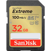 Карта памяти SANDISK 32GB SD C10 UHS-I U3 Extreme V30 (SDSDXVT-032G-GNCIN)