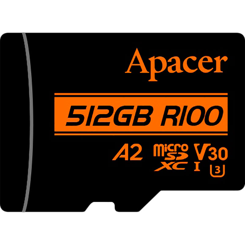 Карта памяти APACER Micro-SDXC 512GB UHS-I/U3 Class 10 (AP512GMCSX10U8-R) Тип карты micro-SDXC