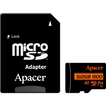 Карта памяти APACER Micro-SDXC 512GB UHS-I/U3 Class 10 (AP512GMCSX10U8-R)