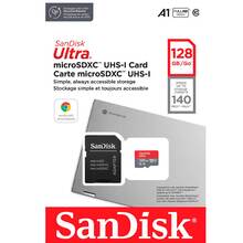 Карта пам'яті SANDISK MicroSDXC 128GB UHS-I Class 10 Ultra A1 + SD-adapter (SDSQUAB-128G-GN6MA)