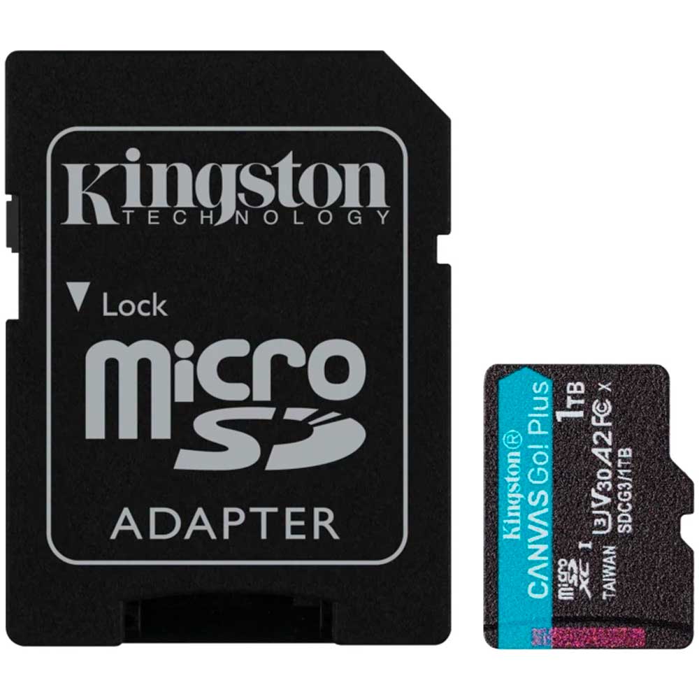 Карта пам'яті Kingston MicroSDXC 1TB UHS-I/U3 Class 10 Canvas Go! Plus + SD-адаптер (SDCG3/1TB)