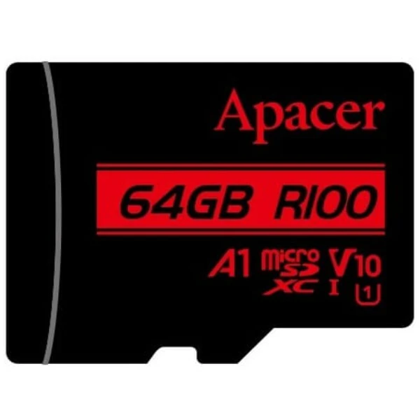 Карта памяти APACER microSDXC 64GB UHS-I Class 10 (AP64GMCSX10UB-RA)