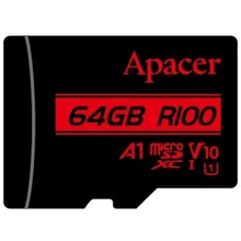 64 гб Карта памяти APACER microSDXC 64GB UHS-I Class 10 (AP64GMCSX10UB-RA)