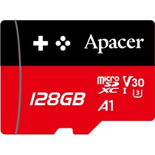 Карта пам'яті APACER microSD 128GB C10 UHS-I U3 A1 (AP128GMCSX10U7-RAGC)