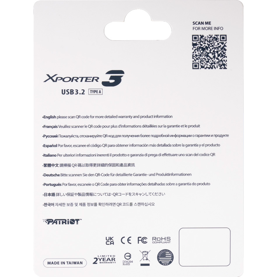 Карта пам'яті PATRIOT microSDXC 64GB VX U3 C10 V30 (PSF64GVX31MCX) Об'єм пам'яті 64 Гб