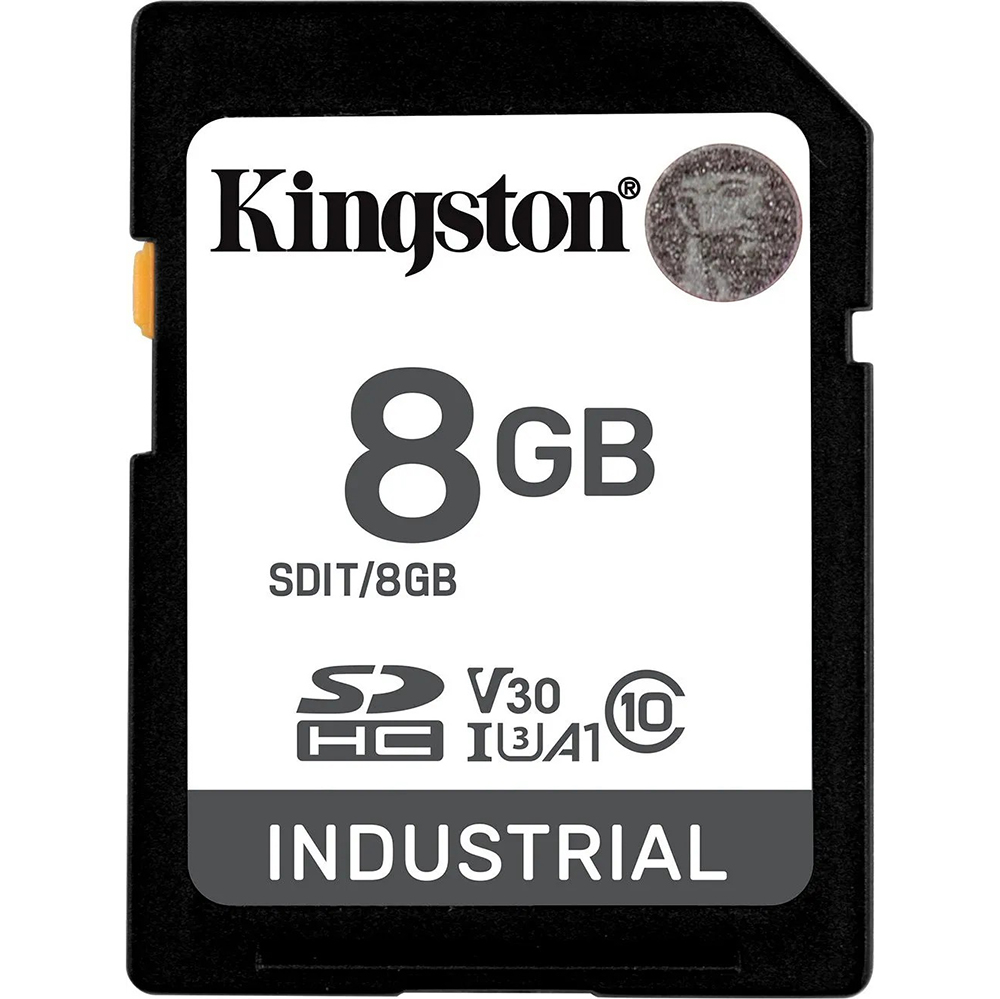 Карта памяти KINGSTON SDHC 8GB Industrial Class 10 UHS-I U3 V30 (SDIT/8GB)