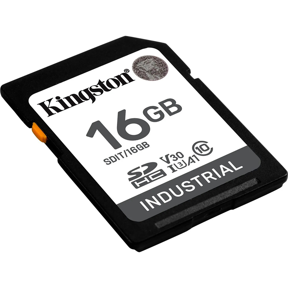 Карта памяти KINGSTON SDHC 16GB Industrial Class 10 UHS-I U3 V30 (SDIT/16GB) Тип карты SDHC