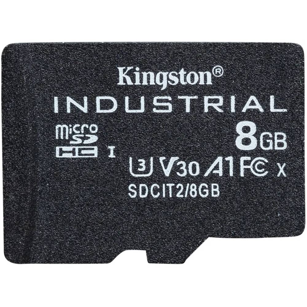 Карта памяти Kingston Industrial Class 10 MicroSDHC 8GB UHS-I V30 A1 (SDCIT2/8GBSP)