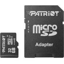 Карта пам'яті PATRIOT microSDHC 32GB LX Series UHS-I Class 10 + SD-adapter (PSF32GMCSDHC10)