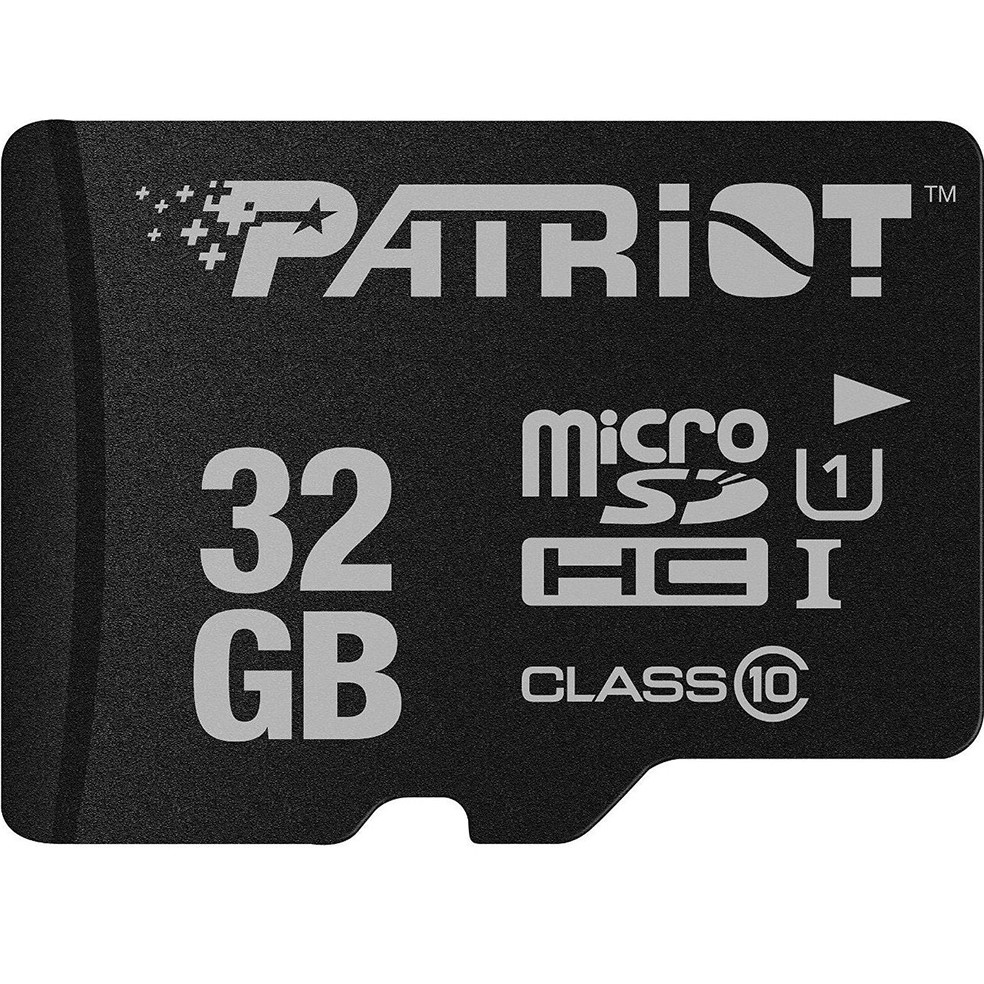 Карта пам'яті PATRIOT microSDHC 32GB LX Series UHS-I Class 10 + SD-adapter (PSF32GMCSDHC10) Об'єм пам'яті 32 Гб