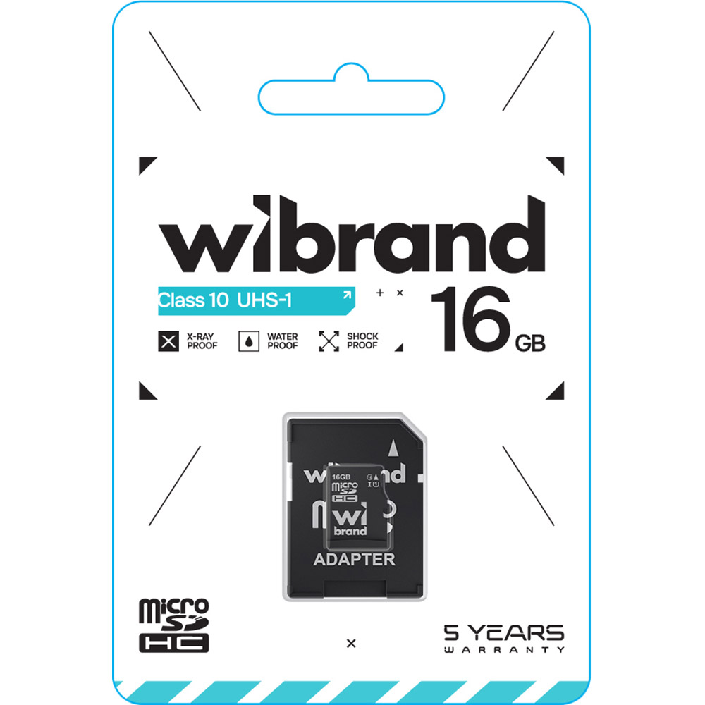 Карта памяти Wibrand microSDHC 16GB Class 10 UHS-I U1  (WICDHU1/16GB-A) Тип карты micro-SDНС