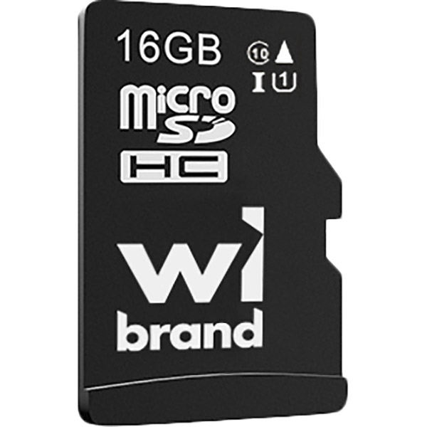 Карта памяти Wibrand micro-SDHC 16GB Class 10 UHS-I U1 (WICDHU1/16GB)