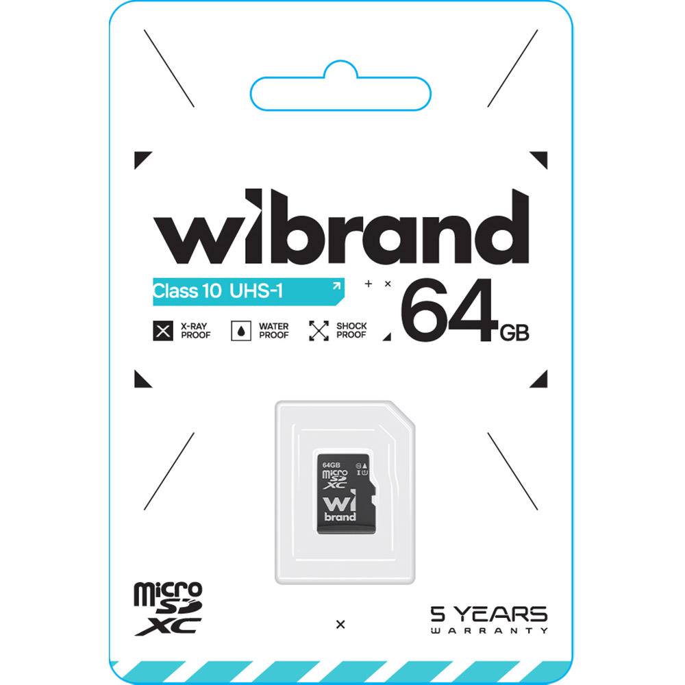 Карта пам'яті Wibrand microSDXC 64GB Class 10 UHS-I U1 (WICDXU1/64GB) Тип карти micro-SDXC