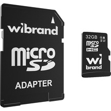 Карта памяти Wibrand microSDHC 32GB Class 10 UHS-I U3 (WICDHU3/32GB-A)