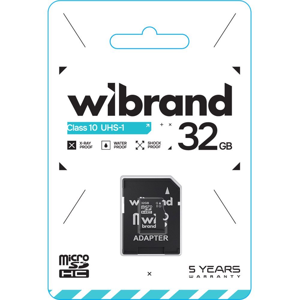 Карта памяти Wibrand microSDHC 32GB Class 10 UHS-I U1 (WICDHU1/32GB-A) Тип карты micro-SDНС