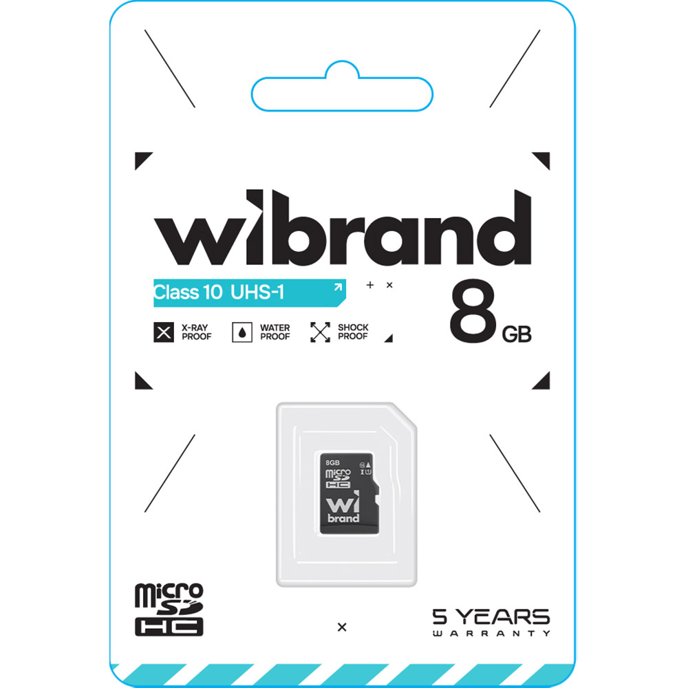 Карта пам'яті Wibrand microSDHC 8GB Class 10 UHS-I U1 (WICDHC10/8GB) Тип карти micro-SDНС