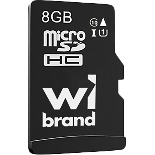 Карта памяти Wibrand microSDHC 8GB Class 10 UHS-I U1 (WICDHC10/8GB)