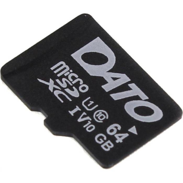 Карта памяти DATO MicroSDXC 64GB UHS-I Class 10 (DTTF064GUIC10)