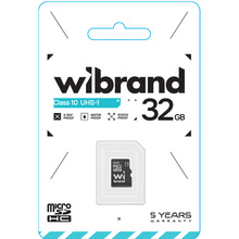 Карта пам'яті WIBRAND microSDHC (UHS-1 U3) 32Gb class 10 (WICDHU3/32GB)