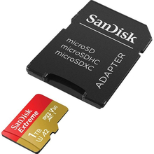 Карта памяти SANDISK microSDXC 1TB Extreme class 10 UHS-1 U3 + адаптер SD (SDSQXAV-1T00-GN6MA)